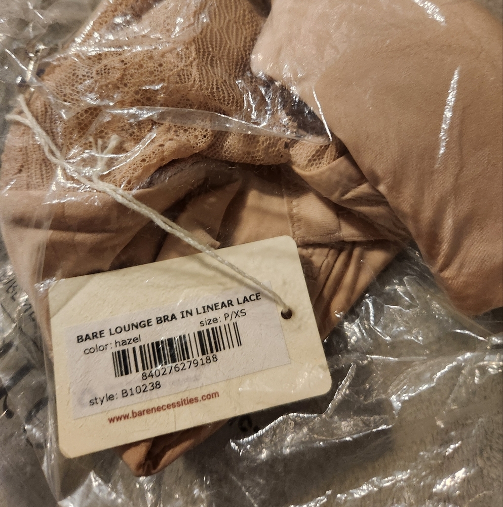 Bare Necessities The Better Wire-Free Bra with Lace Trim, XS, Hazel